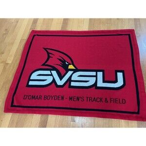 Saginaw Valley State Cardinals Blanket One Size Red NCAA Track & Field SVSU